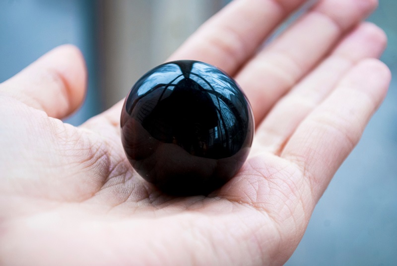 obsidian polished by hand