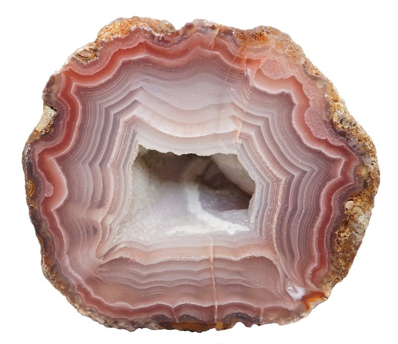 geode slice with agate interior