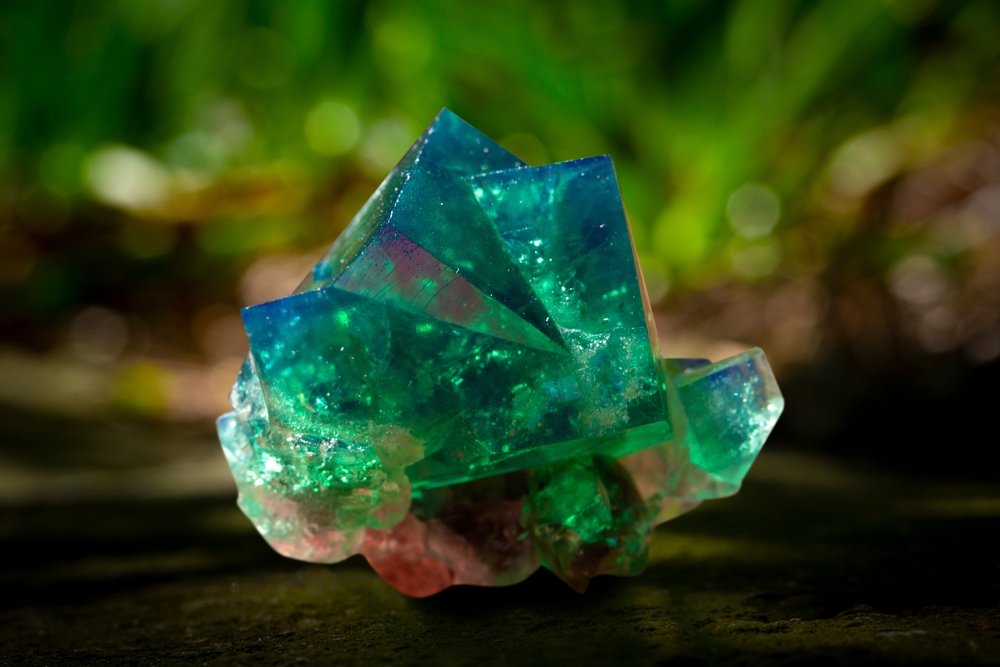 fluorite gemstone has many colors