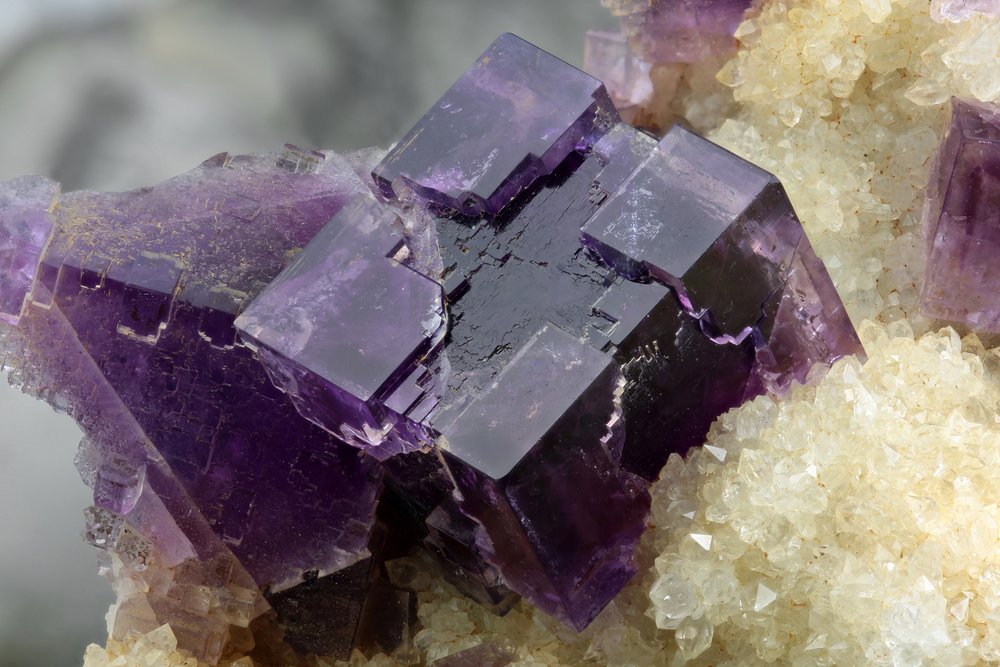 Purple Fluorite crystals