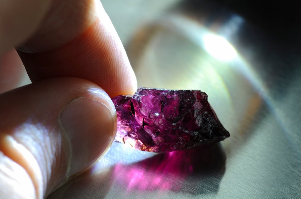 Rhodolite Garnet crystal